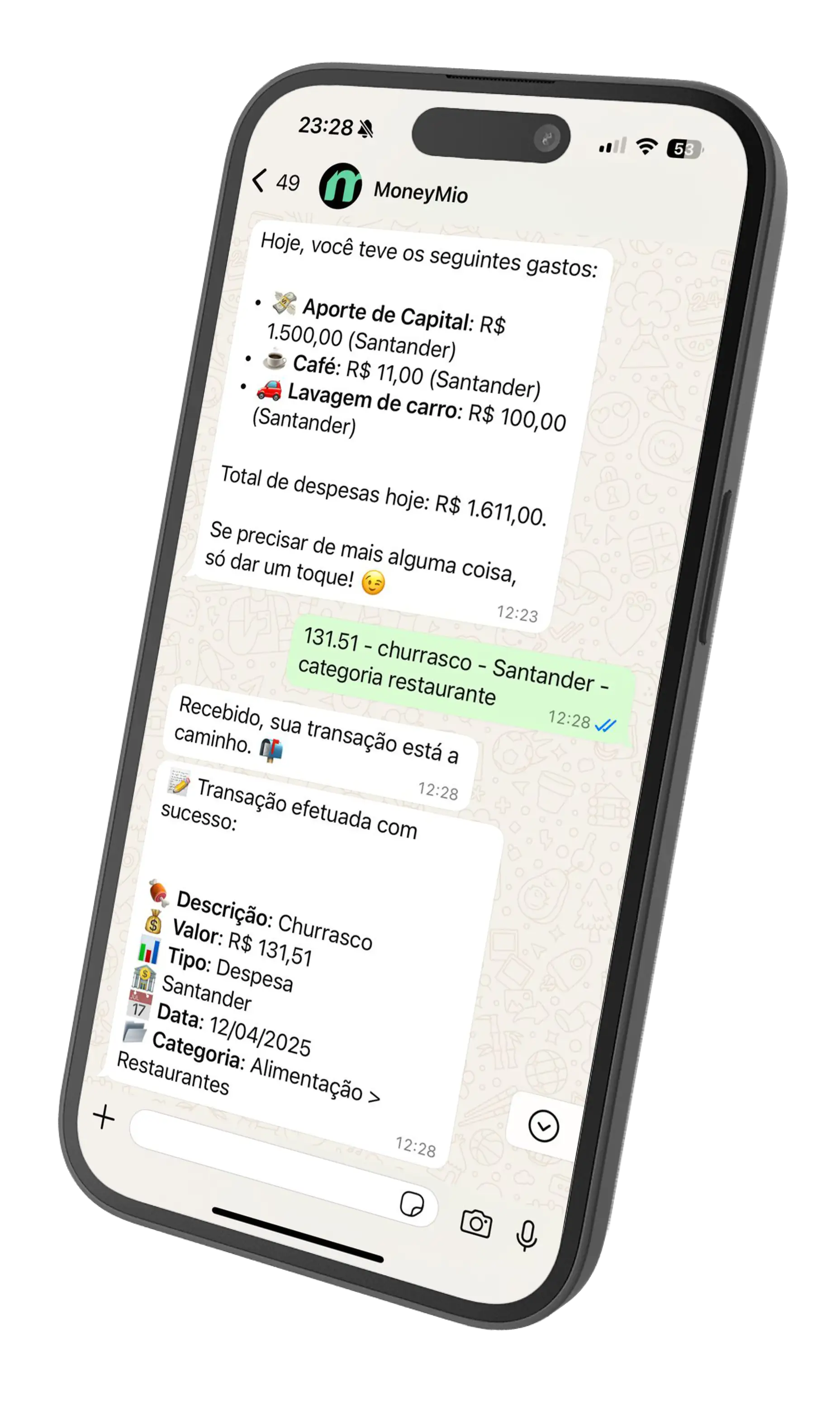 MoneyMio WhatsApp